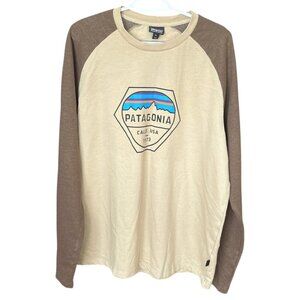 Patagonia Mens Lightweight Crew Sweatshirt Size XL Beige Fleece Outdoor Gorpcore